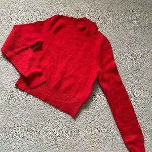 Red Abercrombie turtleneck NYT